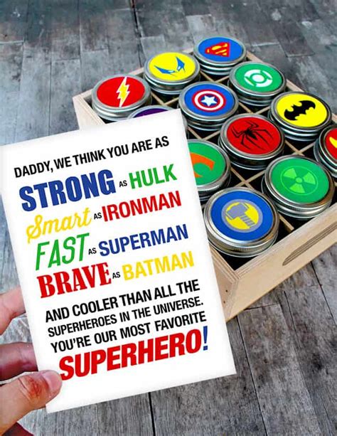 The bamboo socks have been designed right here in australia, they're soft and comfortable and the company this father's day, treat your dad's obsession with music and get him a unique vinyl experience. Easy Father's Day Superhero Gift with Free Printable ...