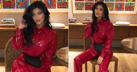 Kylie Jenner Sexy Red Jumpsuit On Instagram POPSUGAR Fashion