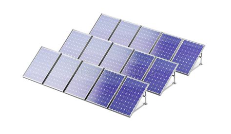 Solar Panels Generating Electricity Stock Illustration Illustration