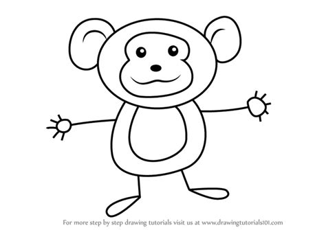 Easy Monkey Drawing Pictures How To Draw A Monkey Step By Step For