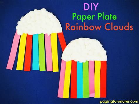Diy Paper Plate Rainbow Clouds Paging Fun Mums