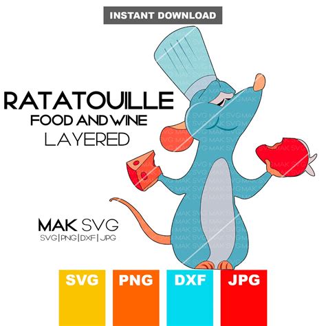 Remy Ratatouille SVG Remy Svg Ratatouille Svg Food And Wine Etsy