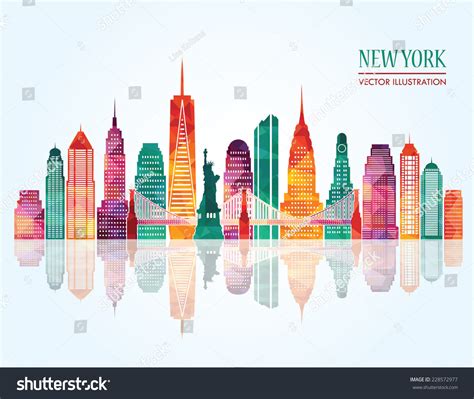 New York City Vector Illustration Stock Vector Royalty Free 228572977