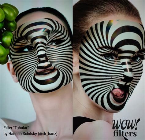 Tubular Optical Illusion Face Mask Instagram Filter