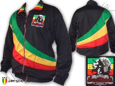 jacket double layer rasta reggae bob marley soul rebel logo embroidered