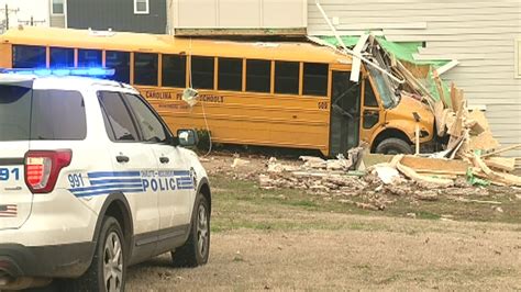School Bus Crashes Into North Carolina Building Minor Injuries