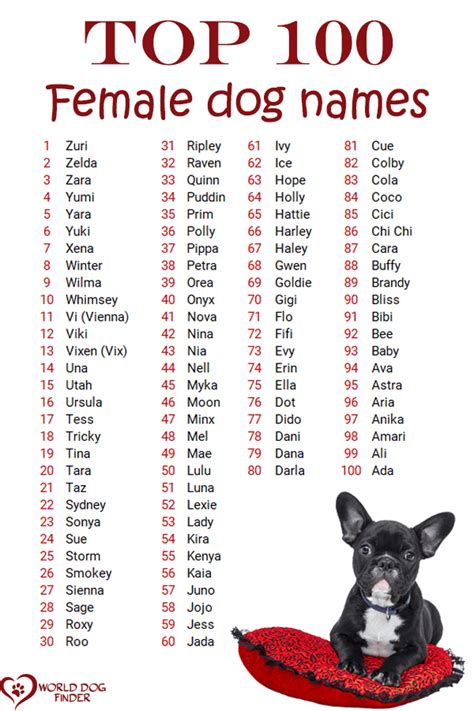 Strong Unique Female Dog Names