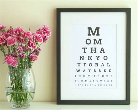 Diy Eye Chart Personalized Mothers Day T Eye Chart Personalised
