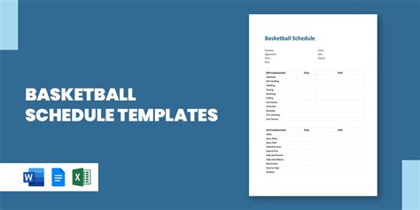 14 Basketball Schedule Templates And Samples Doc Pdf Free
