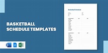 14+ Basketball Schedule Templates & Samples - DOC, PDF