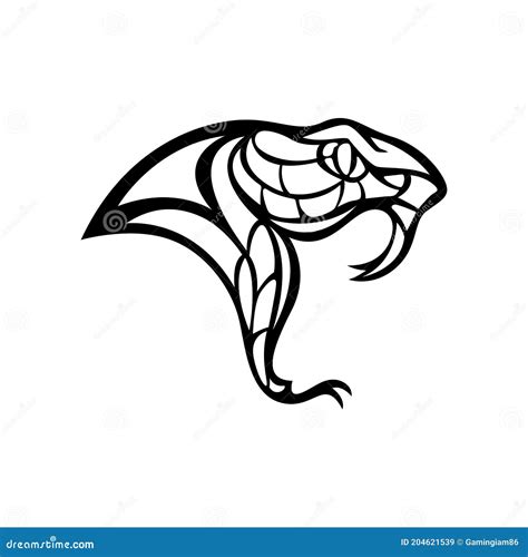 Vector Graphic Of Viper Snake Head Tattoo Art Stock Vector