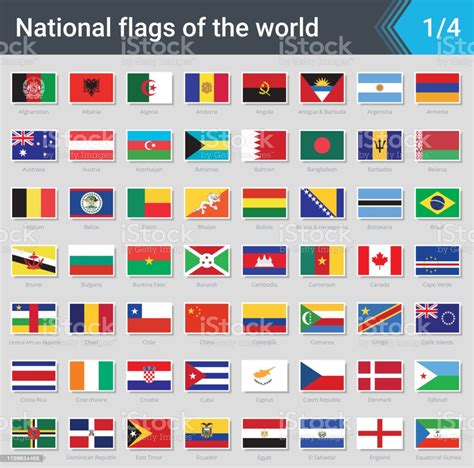 Alle Nationale Vlaggen Van De Wereld Stickers Met Namen Stickers ...