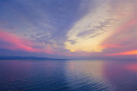 Beautiful Purple Sea Sunset Stock Image Image Of Purple Sunset