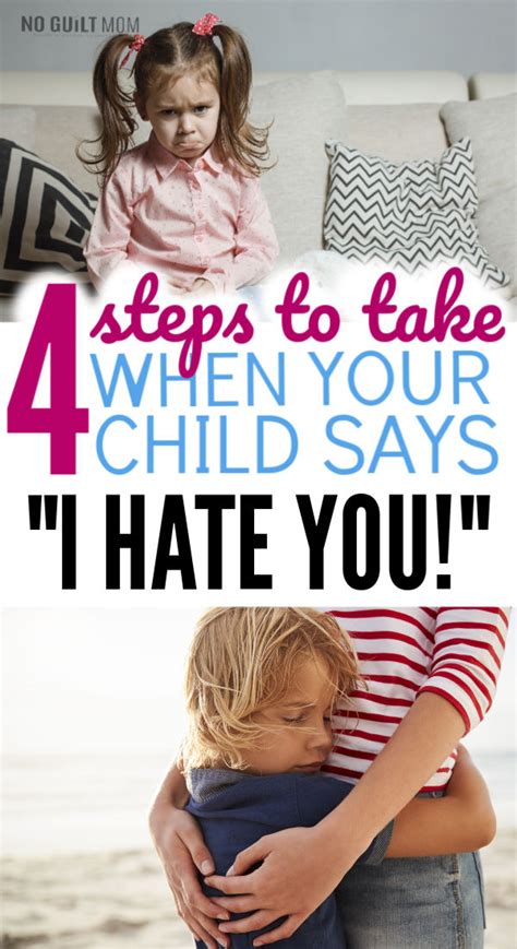 4 Steps To Take When Your Child Says I Hate You