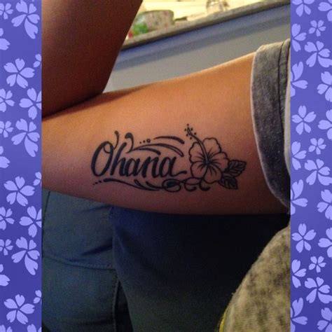 Image Result For Ohana Tattoo With Flower Ohana Tattoo Tattoos For