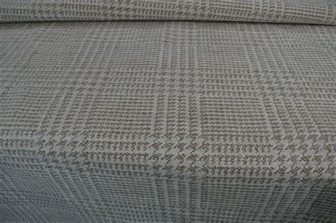 Beige Cream Upholstery Fabric Checked Design Chenille Robust Durable