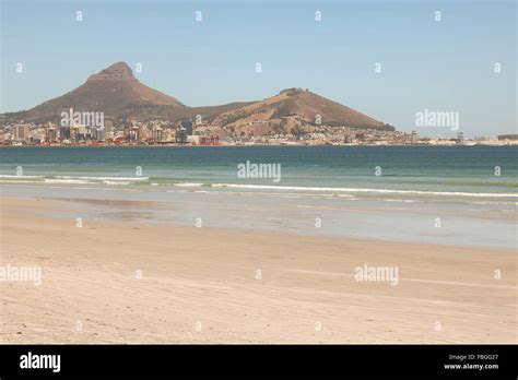 Lagoon Beach Cape Town South Africa With Lionshead And Signal Hill In