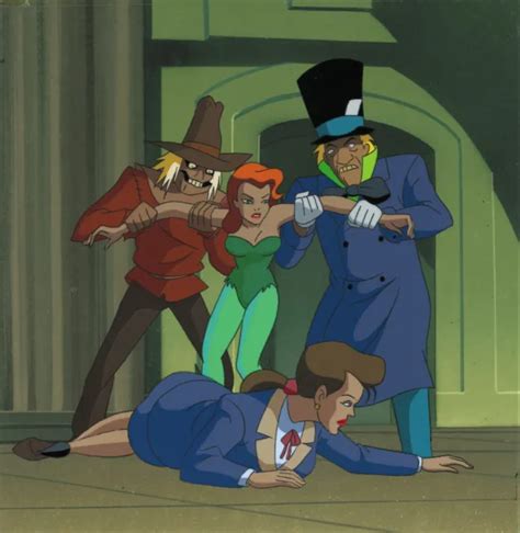 Batman Animated Series Original Production Cel Poison Ivy Hatter Scarecrow Trial Picclick