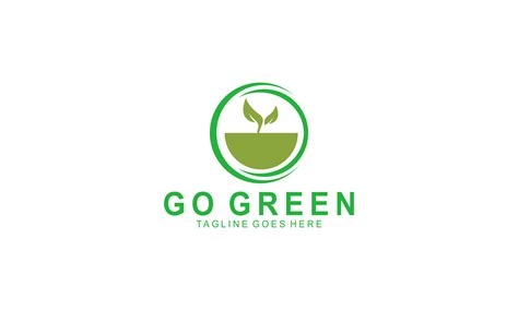 Go Green Logo Go Green With Leaf 6417285 Vector Art At Vecteezy