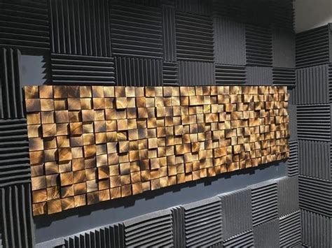 Wood Acoustic Panels Sound Diffuser Wood Wall Art Sound Etsy Large