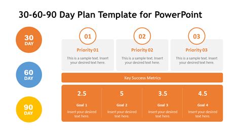 Download 30 60 90 Day Plan Brain Powerpoint Infographic Template