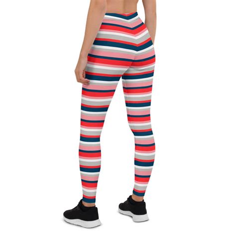 striped leggings for women high waist leggings yoga pants etsy high waisted leggings