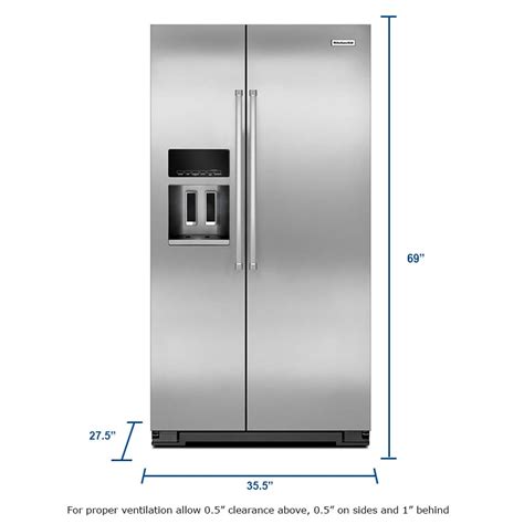 Shop Kitchenaid 199 Cu Ft Counter Depth Side By Side Refrigerator With