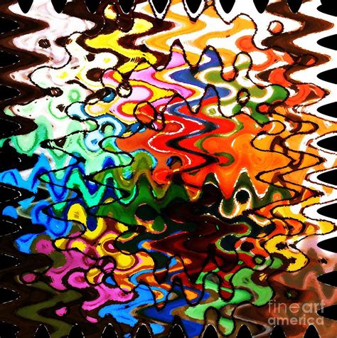 Colorful Abstract Design Square Digital Art By Carol Groenen