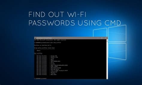 How To Find Passwords Of All Connected Wi Fi Networks Using Cmd