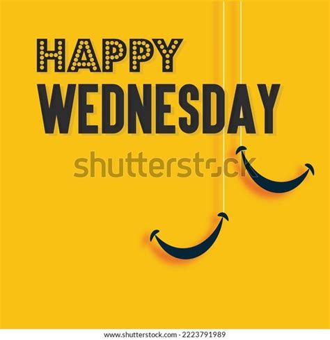 Happy Wednesday Beautiful Vector Illustration Stock Vector Royalty
