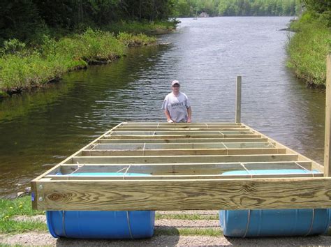 How To Build A Dock Using Plastic Barrels How To Build A Floating