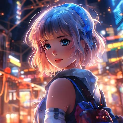 Anime Manga Girl Foto Premium