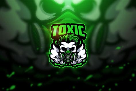 Toxic Skull Mascot And Esport Logo By Aqr Studio On Creativemarket