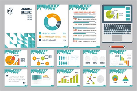 Annual Report Cover A4 Sheet And Presentation Template 545573 Vector