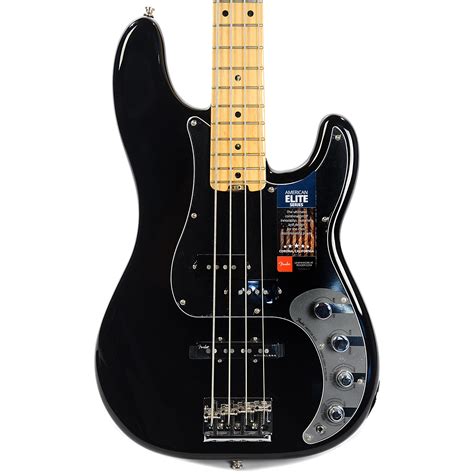 Fender American Elite Precision Bass Black Chicago Music Exchange