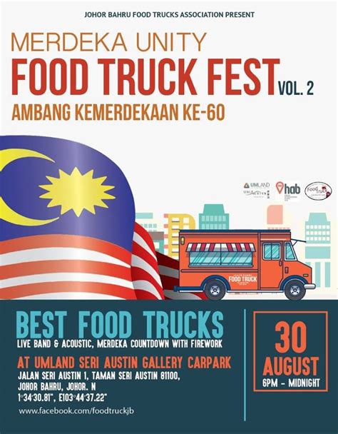 Don't miss out on great deals for things to do on your trip to kuala lumpur! Merdeka Unity Food Truck Fest Vol 2 30 Ogos 2017 - Mia Liana