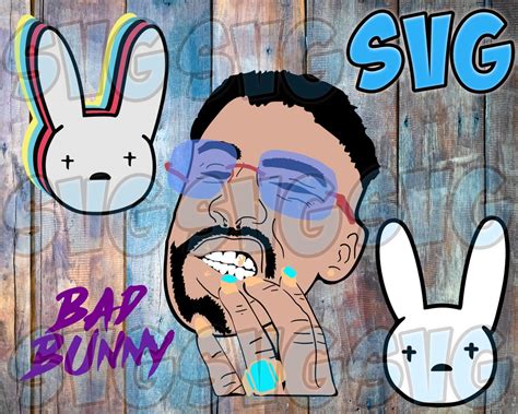 Bad Bunny Svg Cut File Silhouette Png Cricut Bad Bunny Etsy