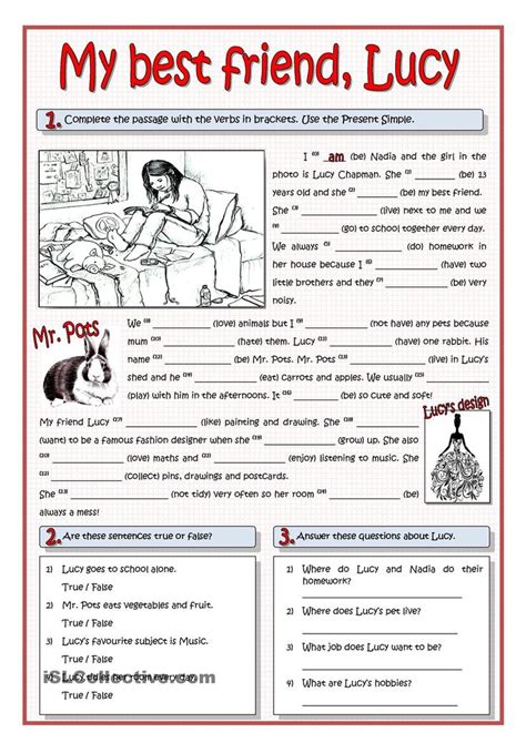 Present Simple Reading Interactive Worksheet The Pres