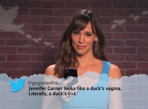 jennifer garner from celebrity mean tweets from jimmy kimmel live e news