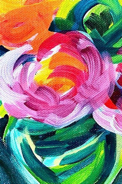 Easy Abstract Flowers Acrylic Painting Tutorial For Beginners Step By