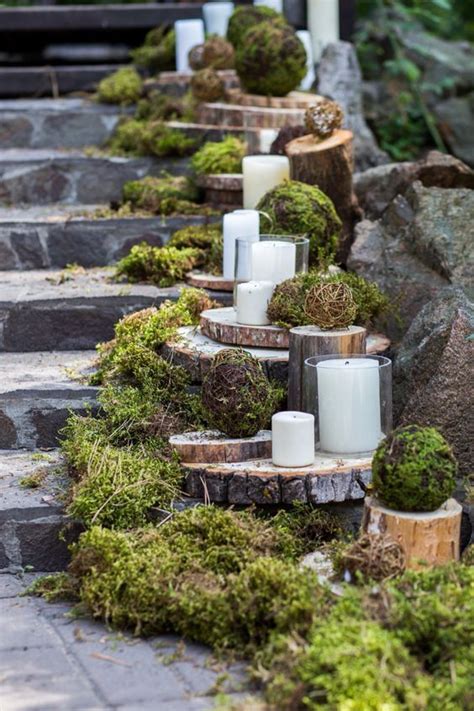 65 Greenery Woodland Moss Wedding Ideas Tree Stump Weddings And Wedding