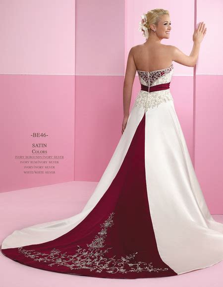 She Fashion Club Strapless Red And White Wedding Dresses