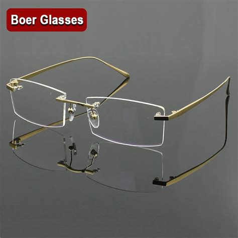 Compre 100 Homens De Óculos De Titânio Puro Frame Ótico Óculos Rxable Óculos