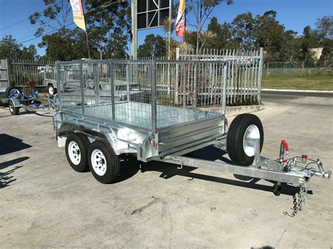 8x5 Tandem Axle Galvanised Cage Trailer With 3ft 900 Mm Cage