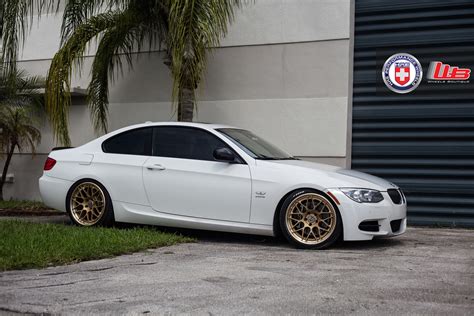 Classic Looking Alpine White Bmw E92 335is With Hre Wheels