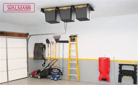 Walmann Overhead Tote Storage Rail System Garage Ceiling