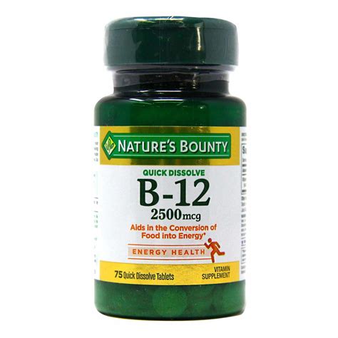 Comprar Natures Bounty Vitamina B 12 2500 Mcg 75 Tabletes De De