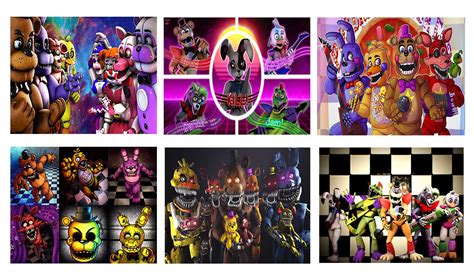 6 Pack Five Nights At Freddys Fnaf Poster Set For Bedroom Wall