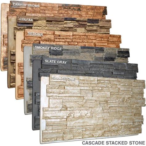 Cascade Stacked Faux Stone Urethane Wall Paneling Stone Siding Panels