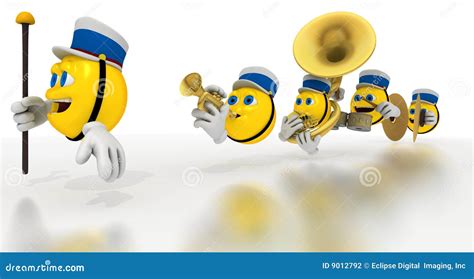 Yellow Emoticon Marching Band Stock Illustration Illustration Of